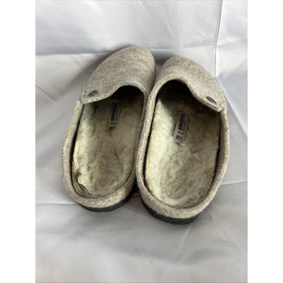 Birkenstock Zermatt Rivet Wool Eggnog Sandals Size 38 - Picture 5 of 13